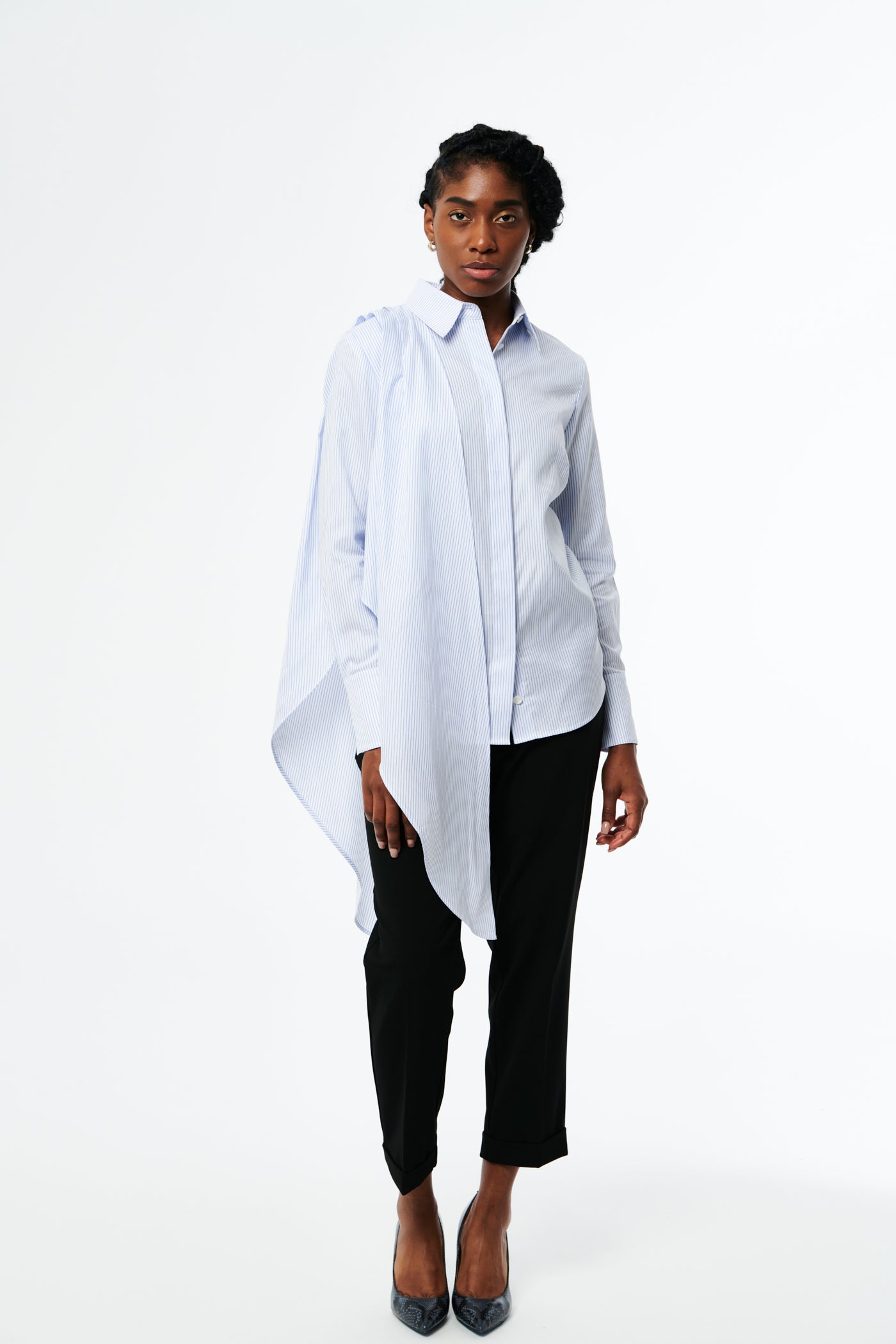CAMISA Women's Button-Down Shirt with Removable Sleeves