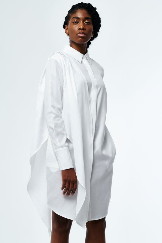 VESTIDO Shirtdress with Removable Sleeves