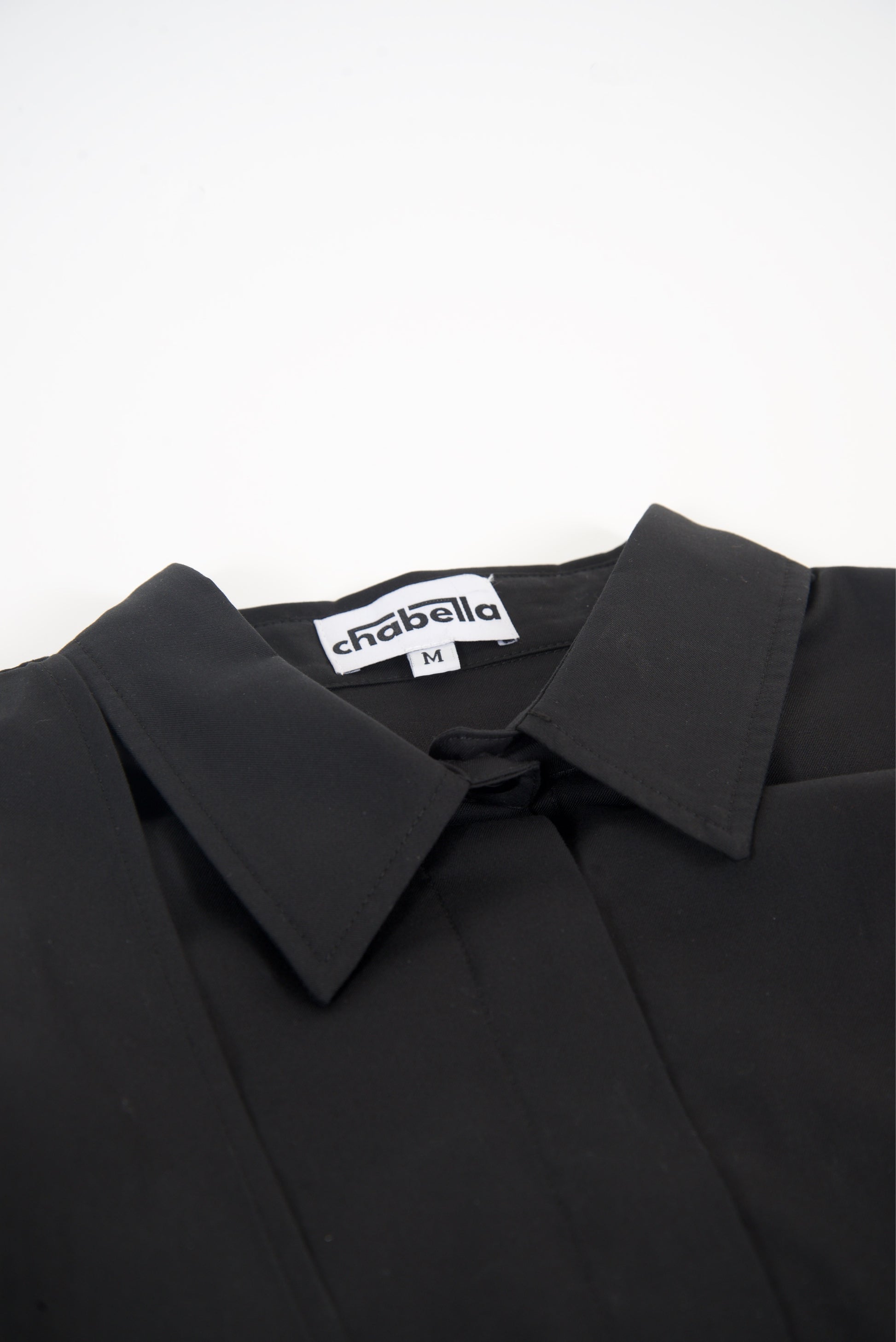 VESTIDO Black Shirtdress with Removable Sleeves CHABELLA VESTIDO Black Shirtdress with Removable Sleeves CHABELLA